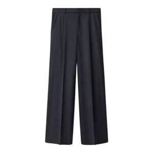 MANGO WIDE LEG WOOL-BLEND SUIT TROUSERS 4